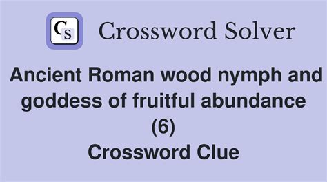 wood nymph crossword clue|WOOD NYMPH Crossword Clue